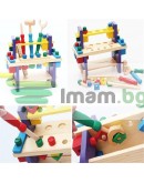 Дървена играчка, Работилница маса с инструменти